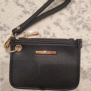 Anne Klein Black Zip Wristlet